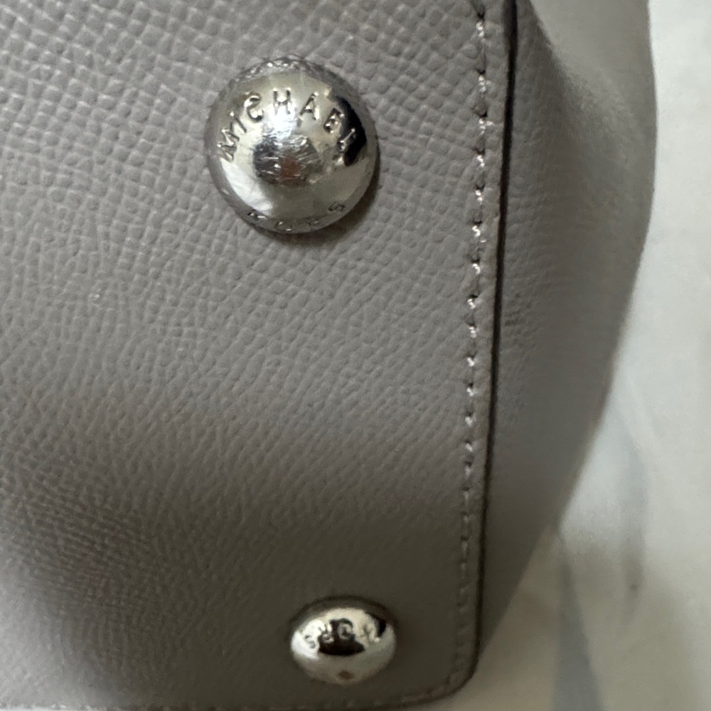 Michael Kors Gray Pebbled Leather Tote - Picture 4 of 9